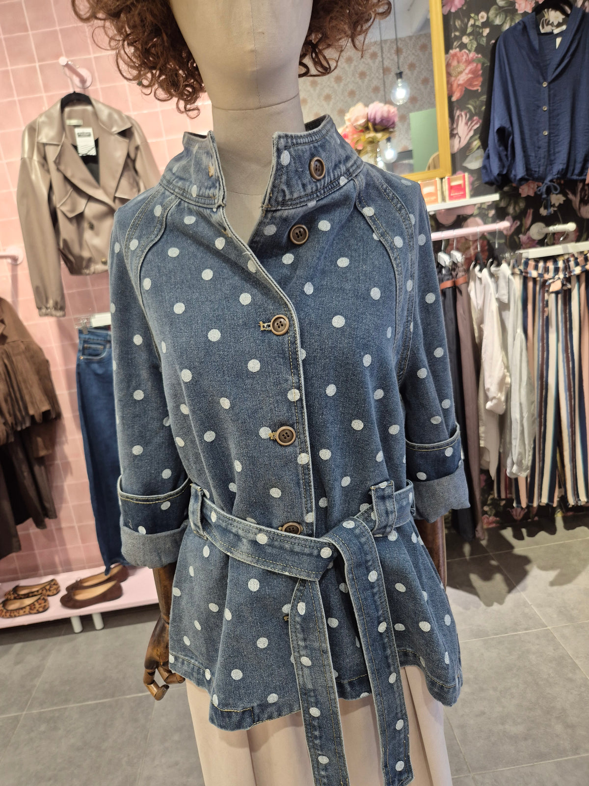 Chaqueta vaquera lunares