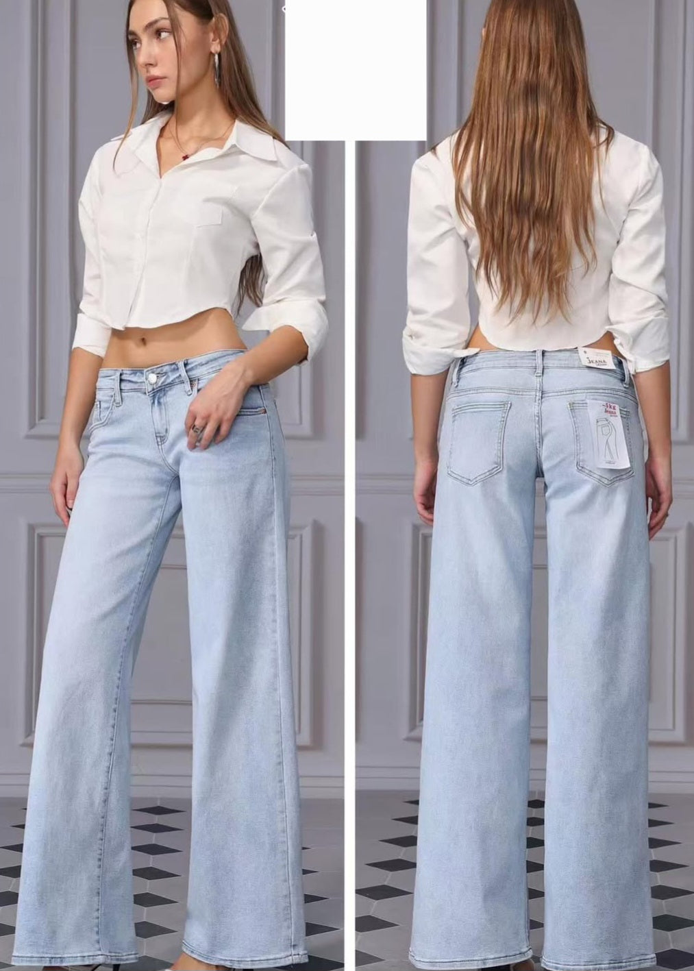 Jeans Wide leg Tiro bajo
