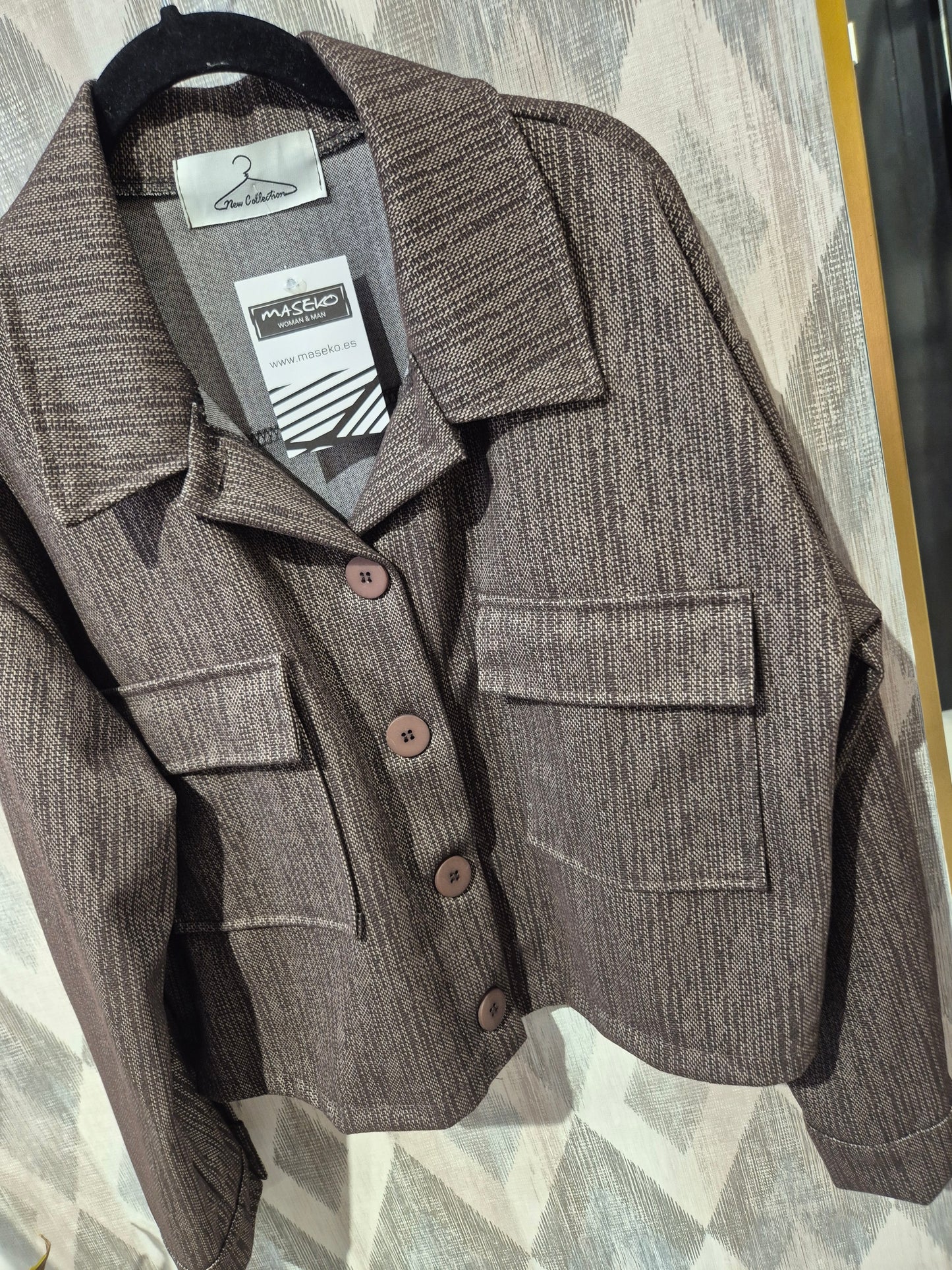 Cropped shacket