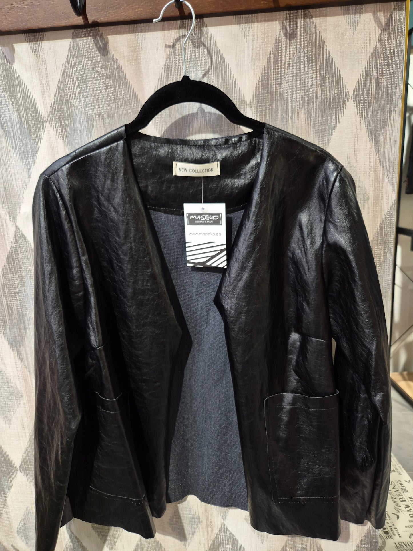 Blazer efecto piel