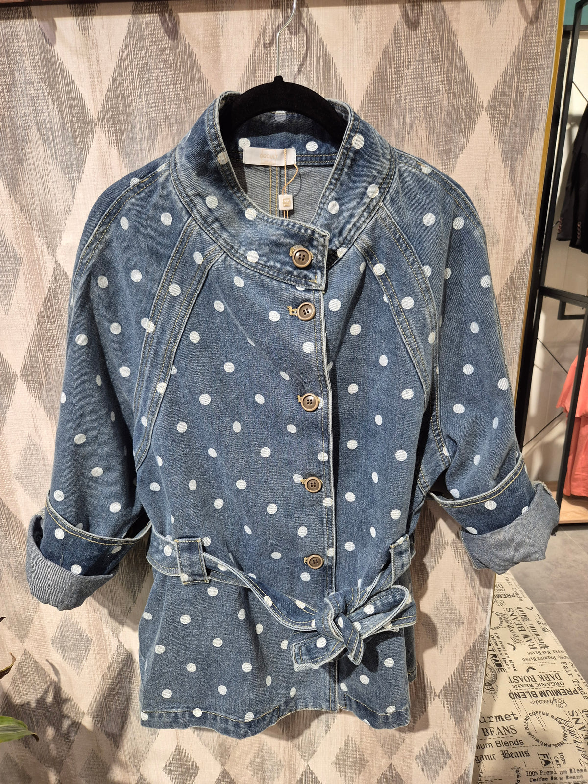 Chaqueta vaquera lunares