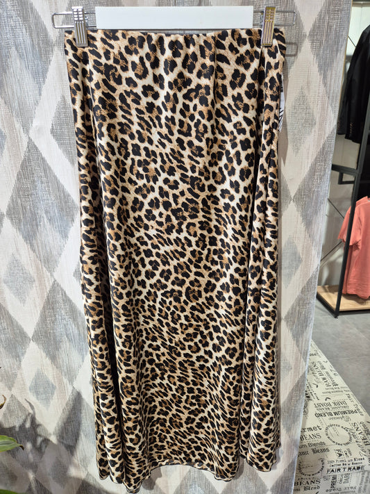 Falda print saten