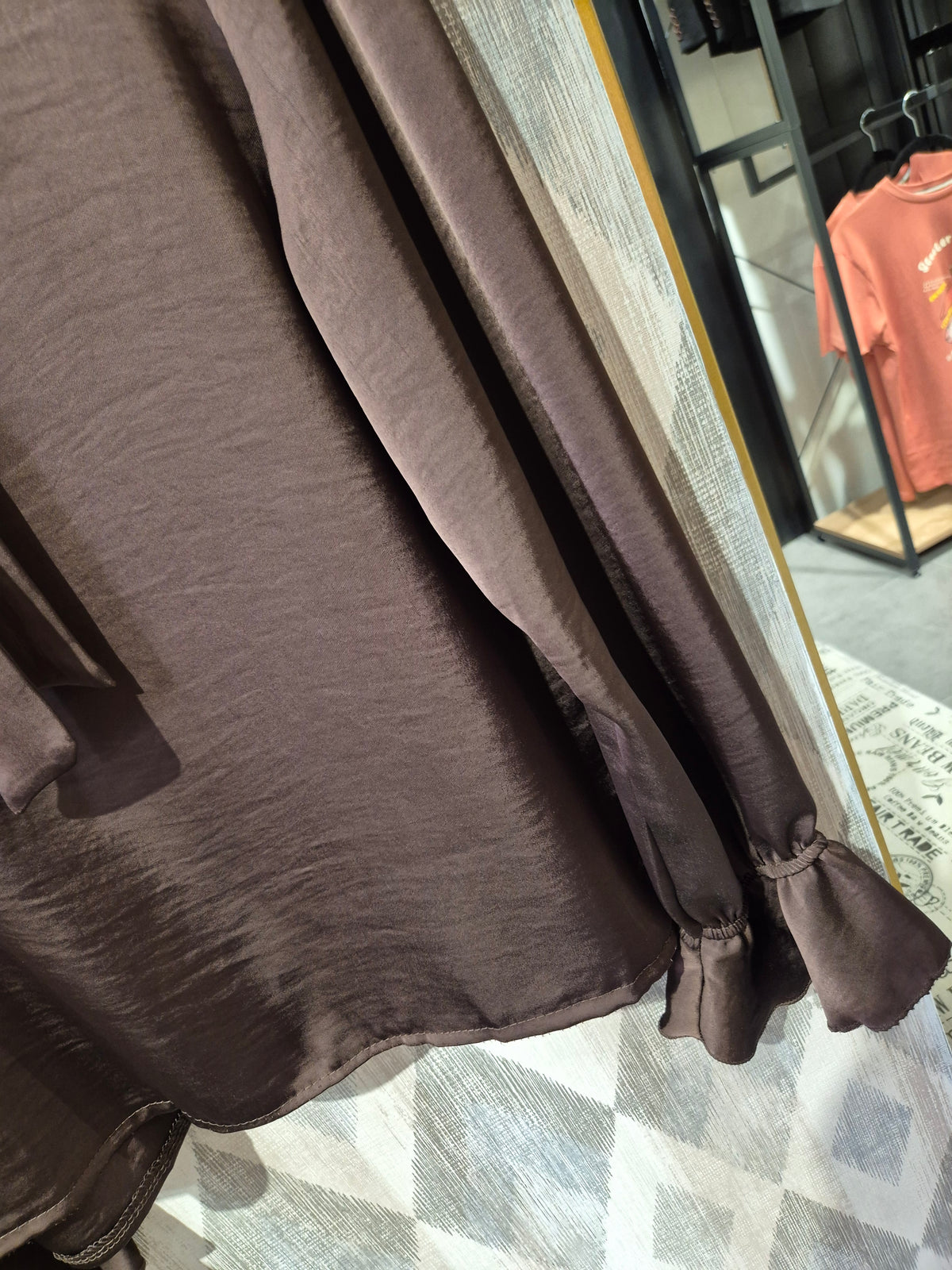 Blusa satén lazo