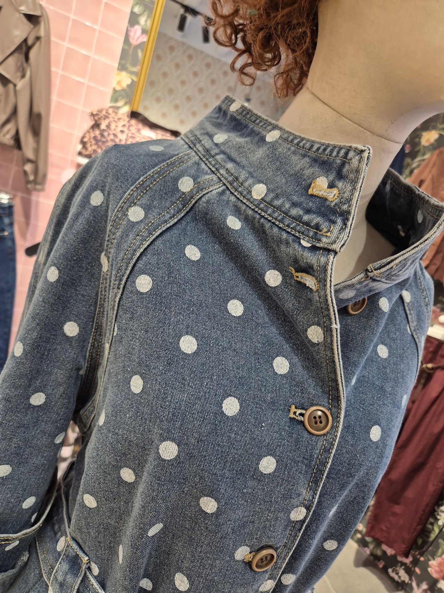 Chaqueta vaquera lunares